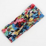 Women Vintage Headband Floral Wide Stretch Hair Band Yoga Elastic Turban Floral Twisted Knotted Headband Hair Accessories
