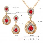 Women bridal Wedding Jewelry Set Charm Crystal Water Drop Pendant Necklaces Earrings Sets Shininy Cubic Zircon bijoux femme 2015