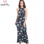 Women robe longue femme beach long Dress Casual Print Lady Sexy Bandage Bodycon Party Clubwear Summer Maxi sundress vestidos