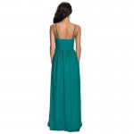 Women's A-line Party Dress Wrap Bust Sleeveless Strapless Floor Length Long Chiffon Summer Style Maxi Dress