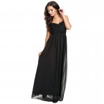 Women's A-line Party Dress Wrap Bust Sleeveless Strapless Floor Length Long Chiffon Summer Style Maxi Dress