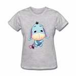 Women's Cartoon Baby Eeyore Cotton T-Shirt