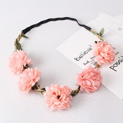 Women's Fashion Bohemia Beach Flower Hair Bands Beautiful Floral Elastic Headband Garland Hair Accessories Headwear