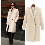 Women's Winter Jackets and Coats Single Button Elegant Warm Women Woolen Coat 2016 Long Plus Size Women Coat Jacket