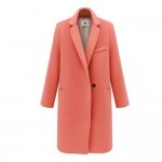 Women's Winter Jackets and Coats Single Button Elegant Warm Women Woolen Coat 2016 Long Plus Size Women Coat Jacket