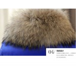 Women's fashion 201 thin fur collar down coat medium-long female outerwear down coat Skirt Jacket