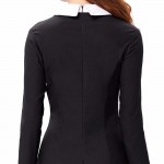 Womens Sexy Elegant Winter Fashion Women Stylish Slim Fit Long Sleeve Contrast Color Doll Collar A-Line Dress Bodycon Dress