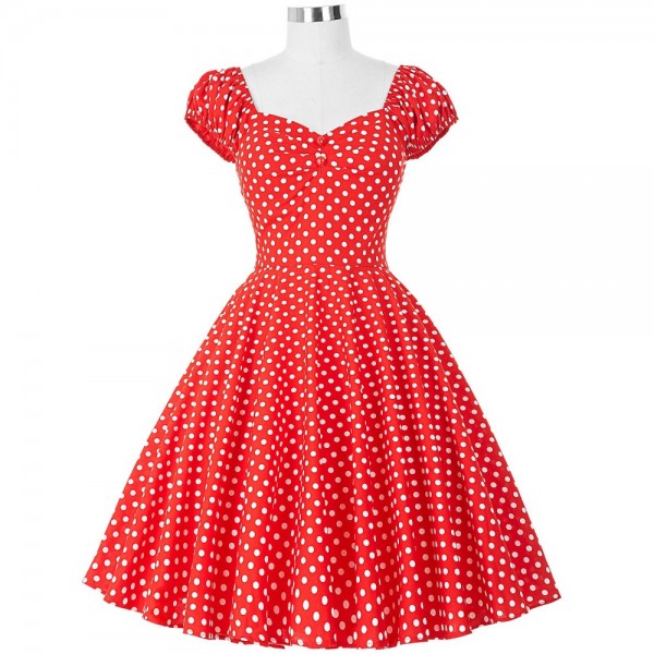 Womens Summer Dresses 2017 Large Size Rockabilly Pinup Swing 50s Vintage Dress Robe Femme Hepburn Vestidos Cotton Women Dress