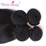 Wonder Beauty Brazilian Virgin Straight 3Pcs Lot Brazilian Straight Hair Bundle Deals 7A Brazilian Straight Human Hair Weaves