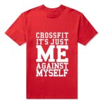 Workout Fitness Gear Wear T-shirt CrossFit Me Against Myself Eco T Shirt Men Top Tees men's clothing
