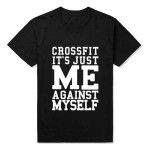 Workout Fitness Gear Wear T-shirt CrossFit Me Against Myself Eco T Shirt Men Top Tees men's clothing