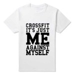 Workout Fitness Gear Wear T-shirt CrossFit Me Against Myself Eco T Shirt Men Top Tees men's clothing