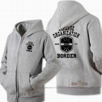 World Trigger Hoodies Fleece Mens Zip Up Hooded Sweatshirts 2017 New Fashion Defense Organization Mikado City Free Shipping