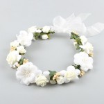 Wreath Girl Head Flower Crown Bridal Hair Accessories Artificial Flower Head Wreath For Hair Wedding Garland Headpiece 2016