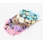 Wreath Girl Head Flower Crown Bridal Hair Accessories Artificial Flower Head Wreath For Hair Wedding Garland Headpiece 2016