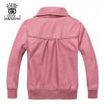 XIAOYOUYU Size 80-100 cm Baby Girl Outdoor Jacket Kids Leather Coat Fashion Children Outwear
