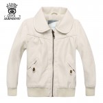 XIAOYOUYU Size 80-100 cm Baby Girl Outdoor Jacket Kids Leather Coat Fashion Children Outwear