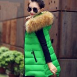 XJXKS Vest autumn and winter collar plus size L;XL;XXL;XXXL;4XL slim medium-long down vest women outerwear cotton clothes
