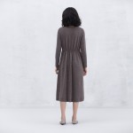 XianRan  Women Dress Long Autumn Casual Loose Dress Plus Size Fold Long Sleeve Knit Dresses High Quality Free Shipping