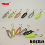 YAPADA Spoon 007 Loong Scale 3.5g 32mm 6pcs/lot Multicolor Metal Spoon Fishing Lures