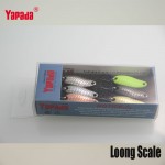 YAPADA Spoon 007 Loong Scale 3.5g 32mm 6pcs/lot Multicolor Metal Spoon Fishing Lures