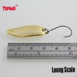 YAPADA Spoon 007 Loong Scale 3.5g 32mm 6pcs/lot Multicolor Metal Spoon Fishing Lures