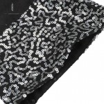 Yilia 2017 Women Autumn Summer Mini Dress Sexy Sequins Patchwork Black Chiffon Shift Seethrough Party Dresses Club Wear Vestidos