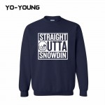 Yo-Young Mens Casual Sweatshirt UNDERTALE SANS STRAIGHT OUTTA SNOWDIN Printed chandal hombre moleton masculino Customized