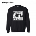 Yo-Young Mens Casual Sweatshirt UNDERTALE SANS STRAIGHT OUTTA SNOWDIN Printed chandal hombre moleton masculino Customized