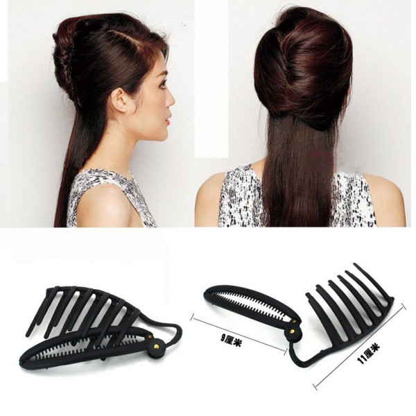 YouMap Women DIY Formal Hair Styling Updo Bun Comb And Clip Tool Set For Hair French Twist Maker Holder Y3R2