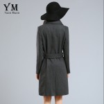 YuooMuoo Brand Fashion Plus Size Winter Coat Women Long Wool Coats High Quality Black Woolen Jacket Poncho Autumn Cashmere Coat