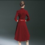 YuooMuoo Casual Party Autumn Dress Ladies High Quality Knee-Length Patchwork Female Vintage Elegant Dot Fashion Dresses