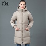 YuooMuoo European Style Loose Women Long Winter Jacket Pockets Design Warm Plus Size Cotton Down Jacket Parka Casual Women Coat