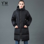 YuooMuoo European Style Loose Women Long Winter Jacket Pockets Design Warm Plus Size Cotton Down Jacket Parka Casual Women Coat