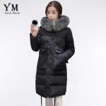 YuooMuoo New 2016 Plus Size Fur Collar Winter Coat Women Cotton Wadded Long Down Jacket Fashion Korean Style Parka Women Jacket