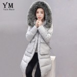 YuooMuoo New 2016 Plus Size Fur Collar Winter Coat Women Cotton Wadded Long Down Jacket Fashion Korean Style Parka Women Jacket