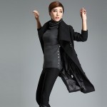 YuooMuoo New Long Jackets Women Grey Wool Coat High Quality Plus Size Poncho Fashion Women's Cashmere Coat with Belt Female Coat
