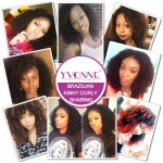 Yvonne Brazilian Kinky Curly Virgin Hair,3Pcs/lot Brazilian Hair Weave Bundles,Top Quality Aliexpress 100% Remy Human Hair