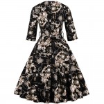 ZAFUL Brand New Women Floral Vintage Dress Plus Size S~4XL Retro Swing Party Feminino Vestidos A-Line Rockabilly 60s Dresses