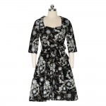 ZAFUL Brand New Women Floral Vintage Dress Plus Size S~4XL Retro Swing Party Feminino Vestidos A-Line Rockabilly 60s Dresses