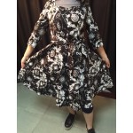 ZAFUL Brand New Women Floral Vintage Dress Plus Size S~4XL Retro Swing Party Feminino Vestidos A-Line Rockabilly 60s Dresses