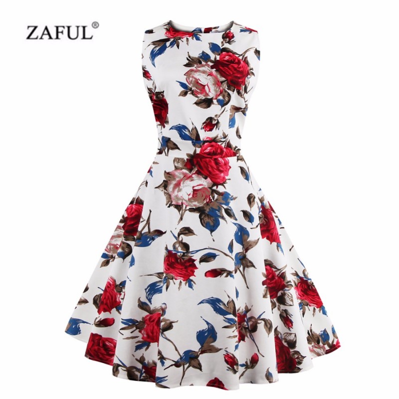 Zaful Plus Size 4xl Women Summer Vintage Dress Elegance Pattern
