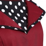 ZAFUL Plus Size S~4XL Brand New Women Sleeveless High Waist Turn Down Collar Vintage Dress Polka Dot Print Feminino Vestidos