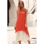 ZAFUL Summer Women Bohemian Dress Vintage Retro Linen Sleeveless Loose Woman Boho Long Maxi Dresses Twinset Female Vestidos 