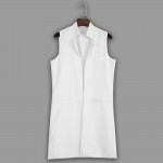 ZAFUL Women White Black Long Vest Coat Europen Style Waistcoat Sleeveless Jacket Back Outwear Casual Top Roupa Female Chaleco