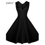 ZAFUL plus size Women Dress Vintage robe Summer feminino Rockabilly Retro Sleeveless Red Dot Swing Party Short Dresses Vestidos
