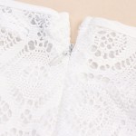 ZANZEA Fashion 2018 Womens Party Dress Half Sleeve White Lace Hollow Slim Tunic Maxi Long Linen Dresses Beach Vestidos