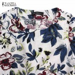 ZANZEA Print Floral Party Dress 2018 Summr Boho Style Womens Short Sleeve Baggy Dresses Casual Vintage Vestidos Plus Large Size