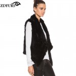 ZDFURS * New Fashion Real Knitted Rabbit Fur Vest Genuine Rabbit Fur Waistcoat Rabbit Fur Gilet Hot Sale ZDKR-165013