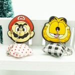 ZOEBER Anime Cartoon Key Cover cute Garfield Owl The avengers alliance hero Keychain Silicone Holder key Ring cat cap chain 